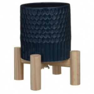 Honeycomb Planter with Wooden Legs