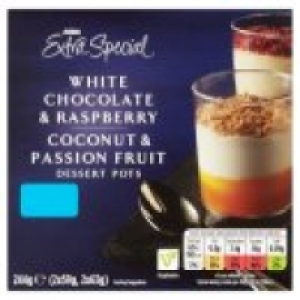 2 White Chocolate & Raspberry and 2 Coconut & Passion Fruit  £1.00