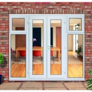 Wickes uPVC French Doors 8ft With 2 Side Sash Panels 600mm