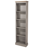 RobertDyas  Halea Tall Narrow Bookcase - Grey