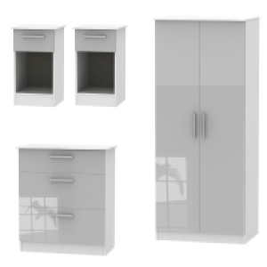 Goodland Ready Assembled 4-Piece Bed Set - Grey £304.99