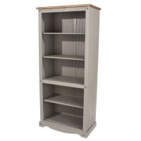 RobertDyas  Halea Tall Pine Bookcase - Grey