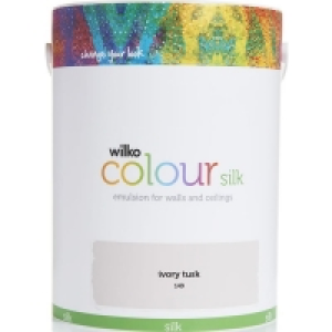 Wilko  Wilko Ivory Tusk Silk Emulsion Paint 5L