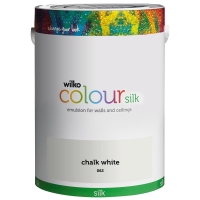 Wilko  Wilko Silk Emulsion Paint Chalk White 5L