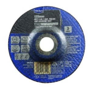 Wickes Universal Metal Disc 125mm Pack 3