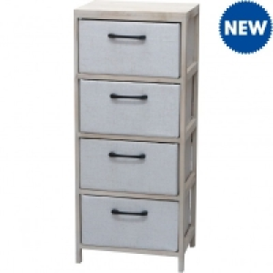 Storage 4 Drawer Wooden Natural £41.99