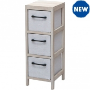 Storage 3 Drawer Wooden Natural