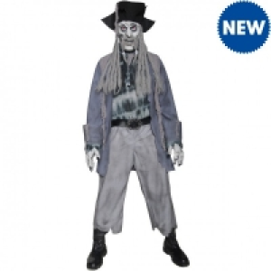 Zombie Pirate Top Trousers Hat Mask Mens M