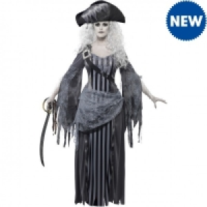 Ghost Pirate Dress & Hat Ladies M