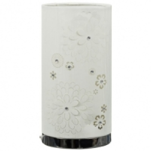 Lila Cutout Diamante Table Lamp - Ivory