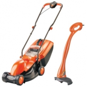 BMStores  Flymo Visimo Rotary Lawnmower & Mini Trim Twin Pack