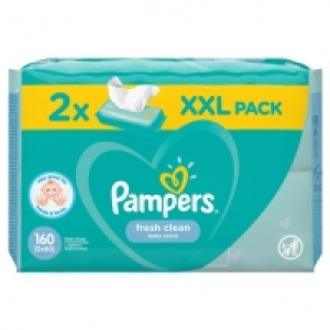 BMStores  Pampers Fresh Clean Baby Scent Wipes 2 x 80pk