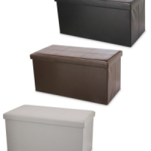 Faux Leather Ottoman