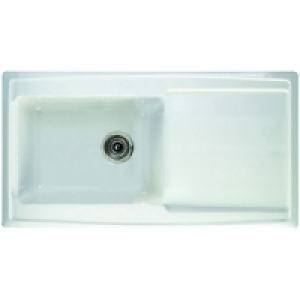 Wickes Ceramic Single Bowl Contemporary Sink White