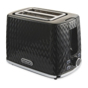 Black Textured 2 Slice Toaster
