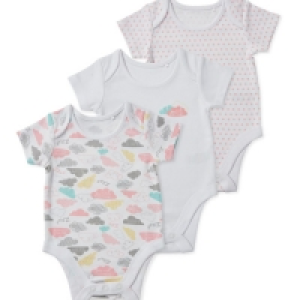 Aldi  Clouds Organic Baby Bodysuits 3 Pack