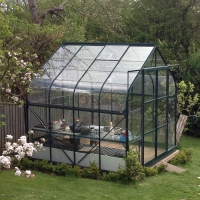 RobertDyas  Vitavia Saturn Toughened Glass Greenhouse with FREE Base - G