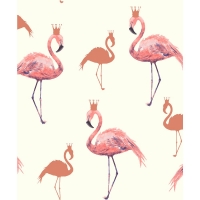 Wilko  Arthouse Wallpaper Flamingo Queen Coral