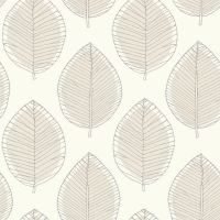 Wilko  Arthouse Sketched Leaf Neutral Wallpaper