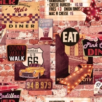 Wilko  Arthouse American Diner Wallpaper