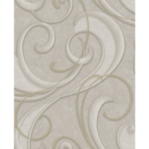 Wilko  Graham & Brown Vinyl Flamenco Taupe and Champagne Wallpaper