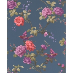 Wilko  Fresco Oriental Blue Wallpaper