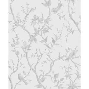 Wilko  Superfresco Easy Wallpaper Laos Trail White and Si lver