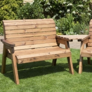 3 Seat Angled Tete-a-tete Companion Love Seat Garden Bench & £209.00
