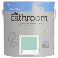 Wilko  Wilko Bathroom Bali Mid Sheen Emulsion Paint 2.5L