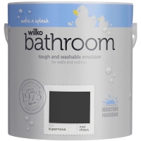 Wilko  Wilko Bathroom Mid Sheen Emulsion Paint Supernova 2.5L