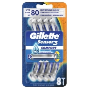 Gillette Sensor 3 Sensitive Disposable Mens Razor 8 pack £5.00