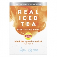 Tesco  Lipton Real Iced Black Tea, Peach & Apricot 15S 33G