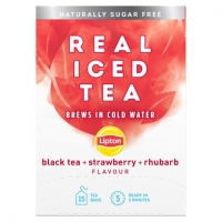 Tesco  Lipton Real Iced Tea Strawberry & Rhubarb 15S 33G