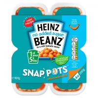 Ocado  Heinz Beanz No Added Sugar Snap Pot 4 x 200g