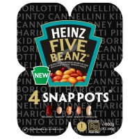 Ocado  Heinz Five Beanz Snap Pots 4 x 200g