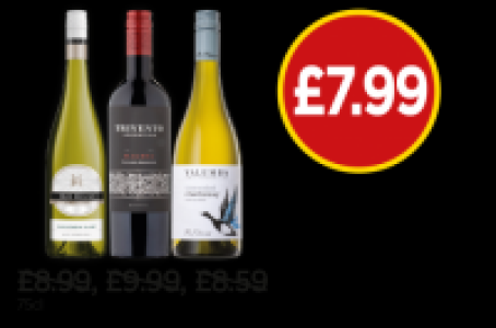 Mud House Sauvignon Blanc, Trivento Argentina Malbec, Yalumb £7.99