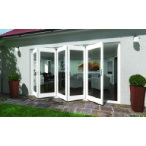 Wickes Lyndon Finished Folding Patio Door White 12ft Wide