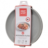 BMStores  Heat & Eat Microwave Plates 4pk