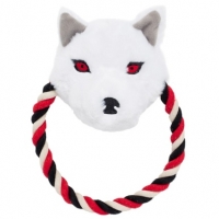BMStores  Game of Thrones Rope Ring Dog Toy with Squeaker - Ghost