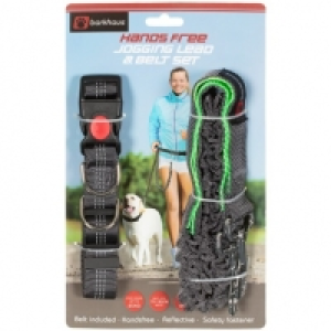 Hands Free Jogging Lead & Belt Set - Green