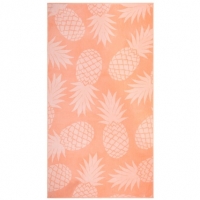 BMStores  Oversized Jacquard Beach Towel 100 x 180cm - Coral Pineapple