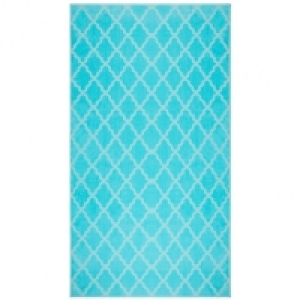 Oversized Jacquard Beach Towel 100 x 180cm - Aqua Aztec