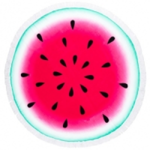 Round Beach Towel with Fringing - Watermelon