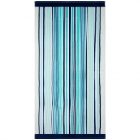 BMStores  Printed Beach Towel 75 x 150cm - Aqua Stripe