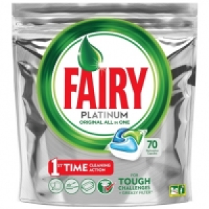 Fairy Platinum Original All in One Dishwasher Capsules 70pk