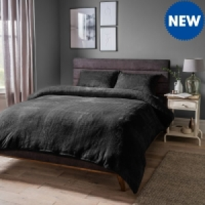Teddy Fleece Charcoal Double