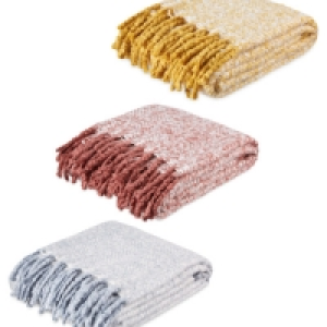 Kirkton House Faux Mohair Throw &pound;12.99