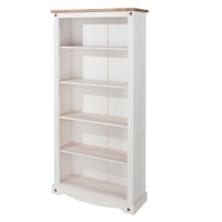 RobertDyas  Halea Pine Tall Bookcase - White