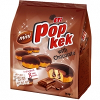 Poundstretcher  MINI POPKEK CAKES WITH CHOCOLATE BAG 8 PACK