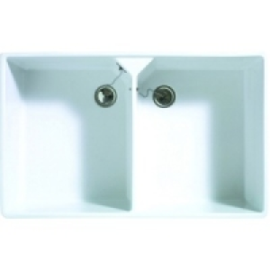 Wickes Double Bowl Butler Sink White